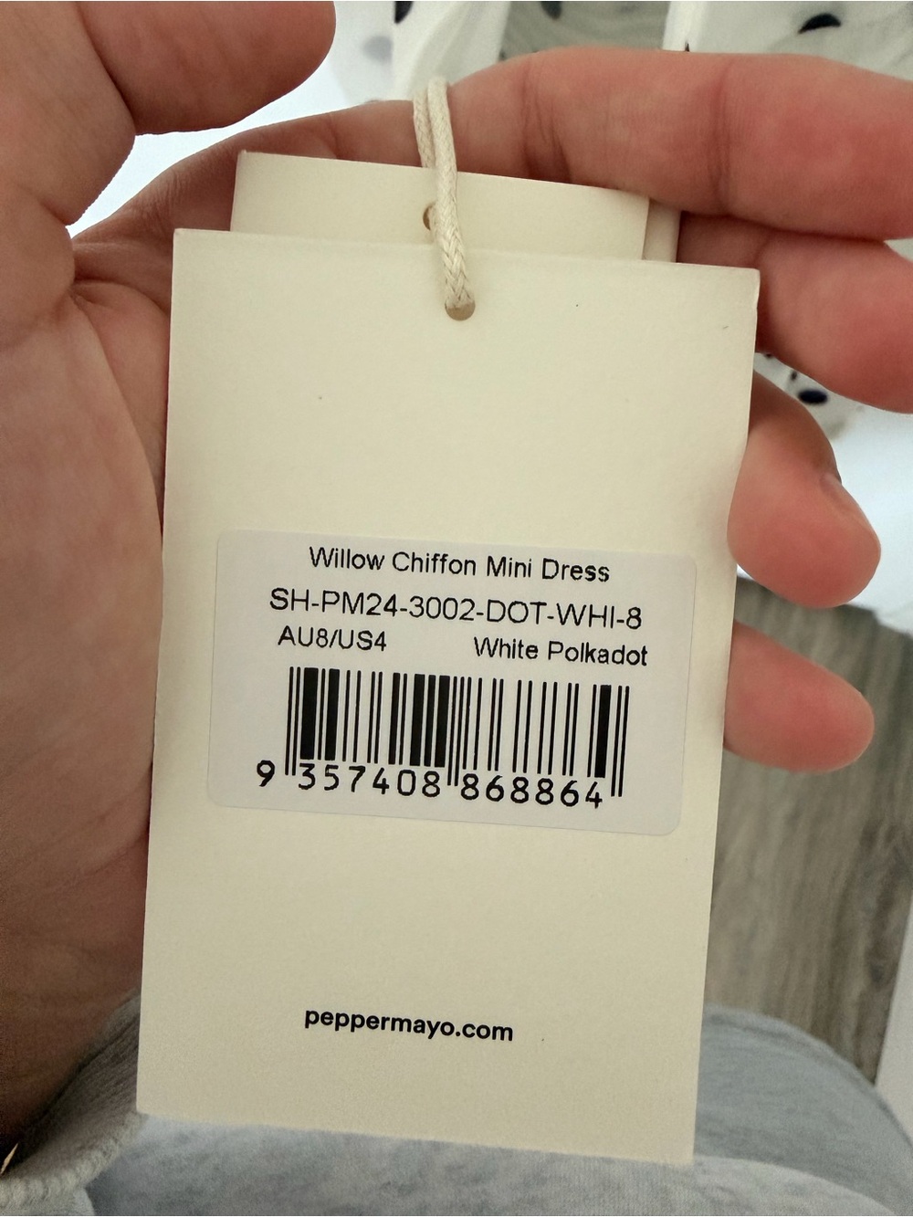 Peppermayo White Polka Dot Dress - New with Tag On - Picture 6 of 6